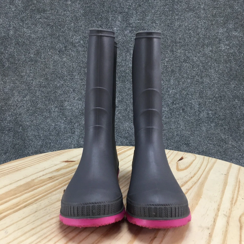 Kamik Botas de Lluvia Impermeables Juveniles 4 Pisones Alto Gris Pull On Punta Redonda Media Pantorrilla Foto 4 de 4