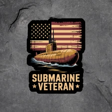 Submarine veteran sticker vinyl decal patriotic navy boat USA distressed