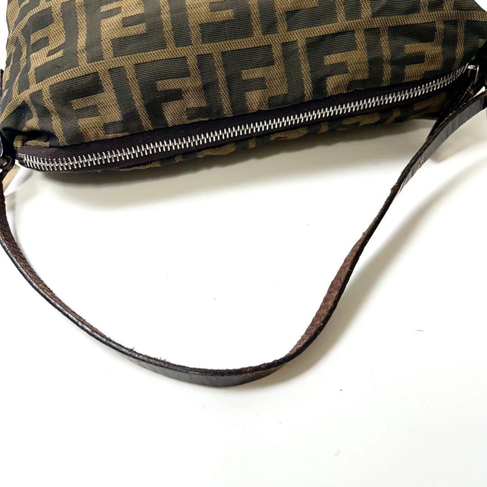 FENDI Zucca Canvas Hand One Shoulder Bag Brown Authentic - Image 3 of 4