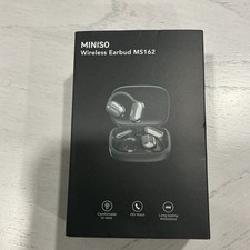 MINISO MS162 Wireless Bluetooth Earbuds, HD Voice, Comfortable, Black