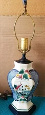 Vtg ROYAL DELFT Handpainted Artisan Pottery 20 1/2" Lamp