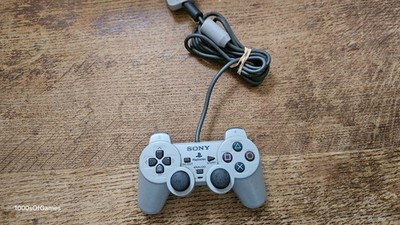 SONY PLAYSTATION 1 PS1 - OFFIZIELLER GRAUER KABELGEBUNDENER DUAL SHOCK CONTROLLER JOYPAD #GJ3