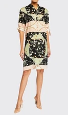 Rickie Freeman For Teri Jon Floral Print Elbow Tie Sleeve Shift Dress Size 10