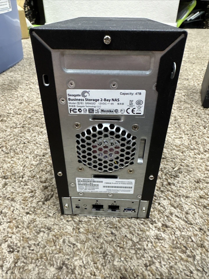 Seagate SRN02D 2-Bay Network Attached Business Storage Server *NO AC ADAPTER* - Image 3 of 4