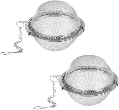 2PCS Stainless Steel Tea Infuser Mesh Tea Steeper with Chain Hook