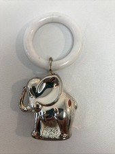  RefJOH42 Vintage baby rattle elephant silver plated