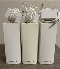 Linksys Velop WHW03 V2 Mesh WiFi System 3-Pack AC2200 Tri-Band Routers Good Cond