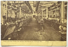 American Ball Bearing Co Turret Lathe Dept Interior Cleveland OH 1910s Postcard