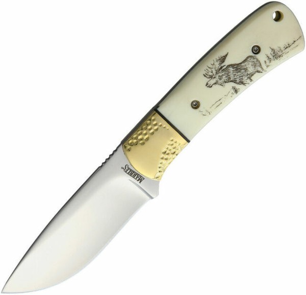 Marbles White Bone 3.25" Satin Hunting Fixed Blade Knife Sheath