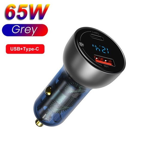 Baseus 65W USB Typ C Auto Ladegerät QC4.0 Schnell Ladeadapter Zigarettenanzünder - Bild 18 von 23