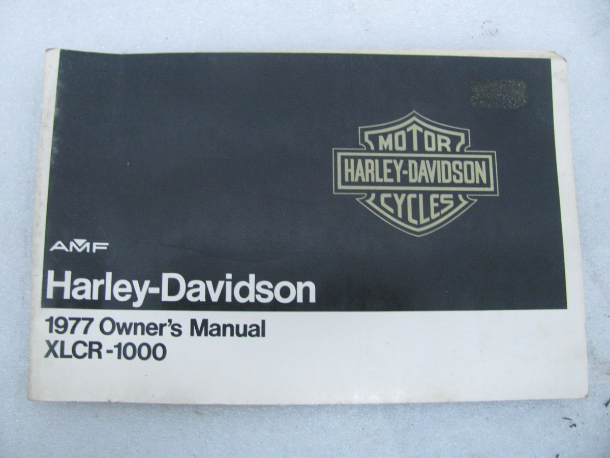 original 1977 Harley Davidson Sportster XLCR Owner's Manual Cafe