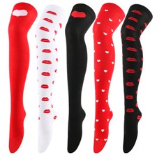 Women Love Socks Over the knees Extra long Heart lips Party socks 29851