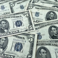 1934 Five Dollar ($5) Silver Certificate About Uncirculated Bill • 1 Note • AU