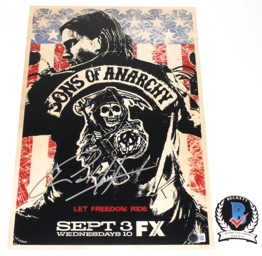 HWC Trading FR A4 Charlie Hunnam Sons of Anarchy Jax Teller Geschenken Afgedrukt Gesigneerde Handtekening Foto Voor Televisieprogramma Fans - A4 Framed