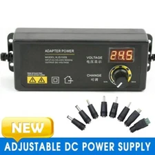 Adjustable Voltage 3 to 24V AC/DC Switch Power Supply Adapter with LED Displaysb