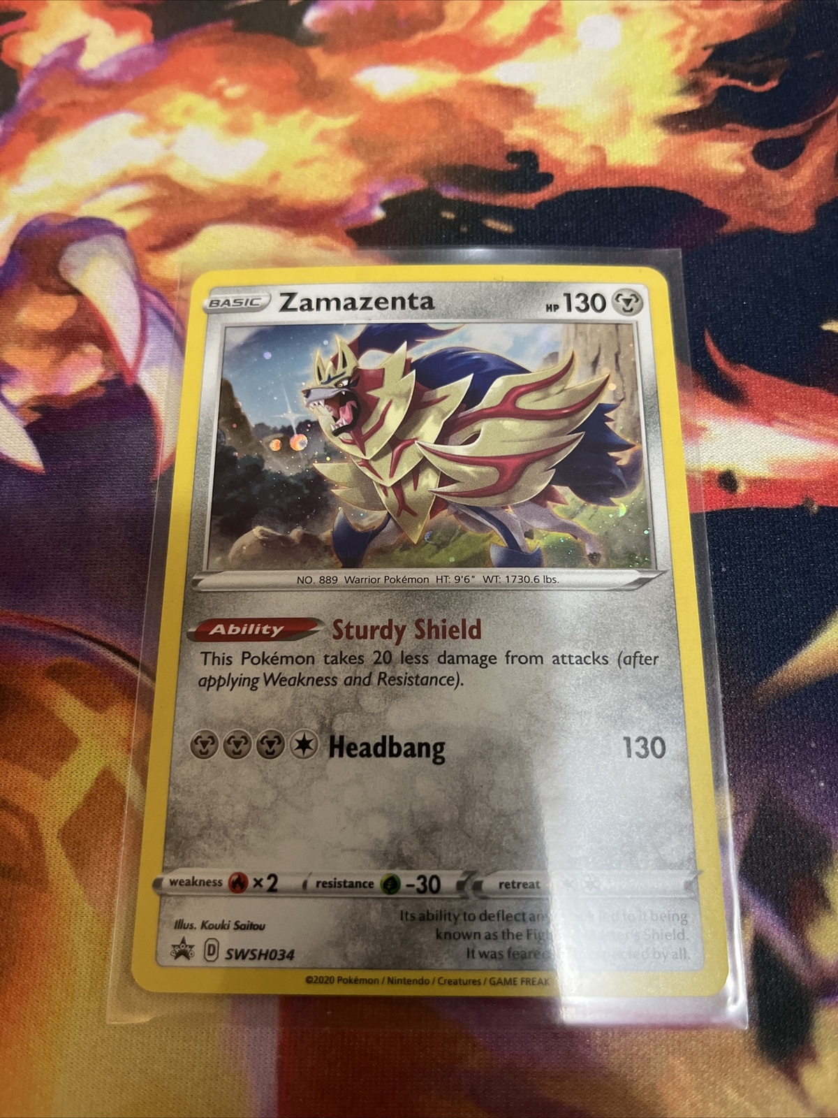 Pokémon TCG Promo Zamazenta SWSH034 Cosmo Holo NM/M!