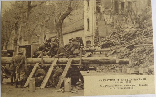 Carte Postale Ancienne 69 - Catastrophe De Lyon Saint-Jean, Immeubles Disparus