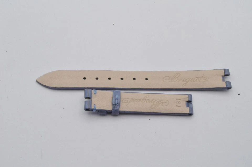 宝玑女式皮革手链 12 毫米扣 12 毫米蓝色 — 第 2/2 张图片