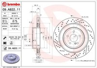 2X Brembo 09.A822.11 Bremsscheibe FüR MERCEDES-BENZ