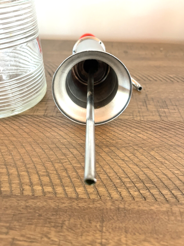 Vintage 1950s MCM Barware Chrome and Glass Soda Fountain Syrup Dispenser - NICE - Picture 9 of 15