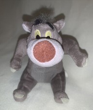 Disney Jungle Book Baloo Plush Bear 6" Gray Stuffed Animal Soft Toy