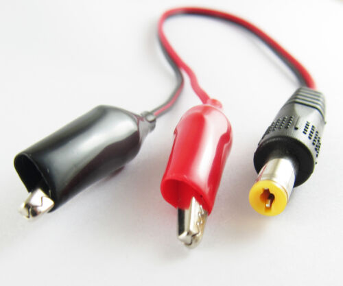 1pc 1FT/30cm Medium Alligator Clip to 2.1x5.5mm 2.1mm DC Male DC Power Cable - Picture 2 of 6