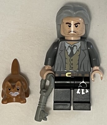 LEGO Harry Potter Minifigure hp097 ARGUS FILCH with Mrs. Norris from set 4842