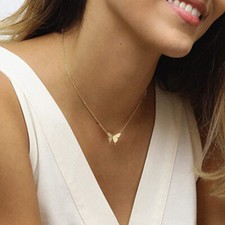 Simple Butterfly Pendant Necklace Elegant and Stylish Jewelry for Women
