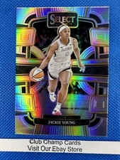 2024 #38 Jackie Young Panini Select WNBA Concourse Silver Prizm Aces
