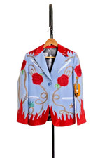 Men Designer 2Pc Custom Made Floral Embroidered Western Wedding Cocktail Outfits