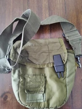 Military Surplus Canteen Bag With Removable Strap Green Fur Lined