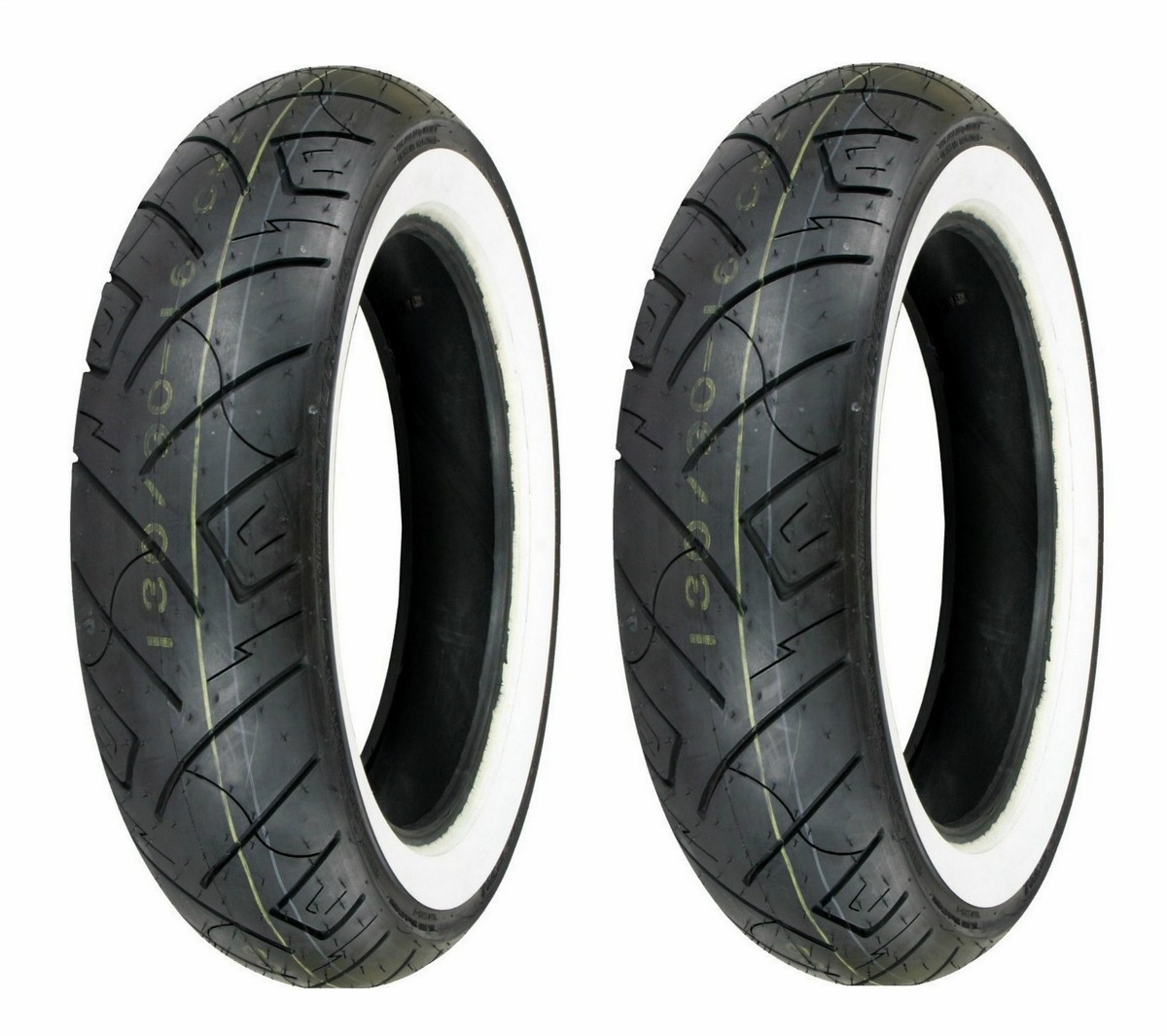 Shinko 130/90-16 & 130/90-16 777HD White Wall Tires Harley