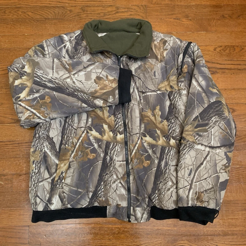 Abrigo Chaqueta Remington Polar Reversible Para Hombre XL Realtree Camuflaje/Verde Vellón Foto 2 de 4