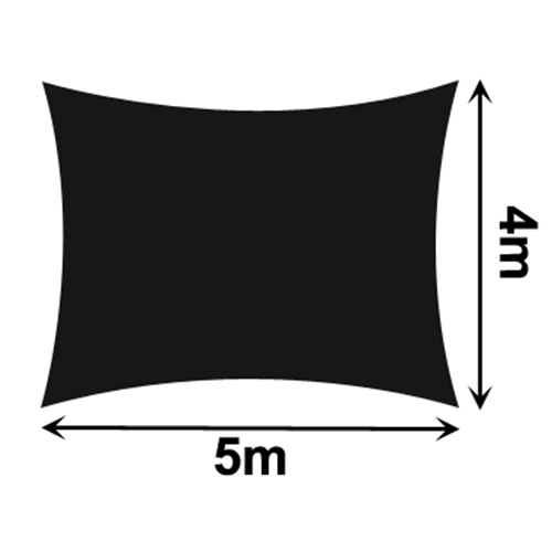 Extra Heavy Duty Shade Sail Black Rectangle 4x5m, 4m x 5m, 4 by 5m, 4 x 5m 4mx5m eBay