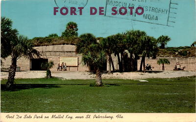 FORT DE SOTO, St. Petersburg, Fla, Ponce de Leon, Havana, Cuba Postcard