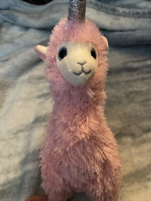 Ty Beanie Boo Lana Pink Llama Unicorn Stuffy
