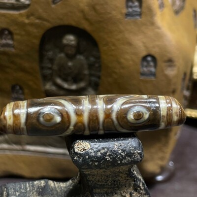 Old Tibetan Nepalese Himalayan Ancient 4 eye Old Dzi Talisman Beads Amulet