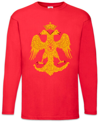 Byzantium Eagle Flag I Langarm T-Shirt Rome Empire Byzanz Roman Legion Symbol
