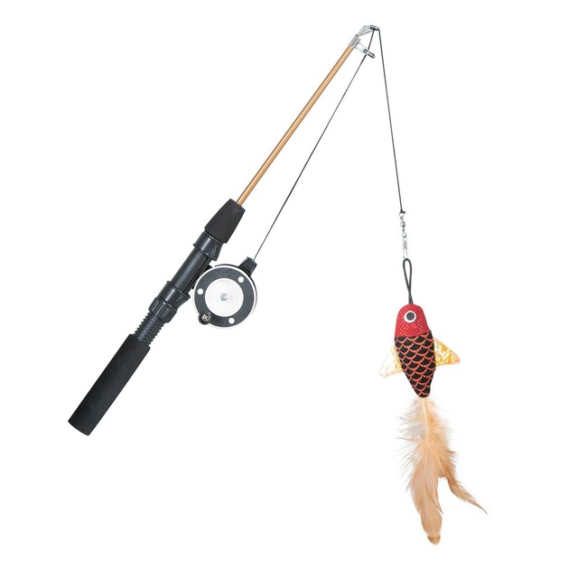 cat fishing pole toy