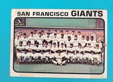 1973 Topps Team Photo #434 San Francisco Giants BASEBALL Card 6B