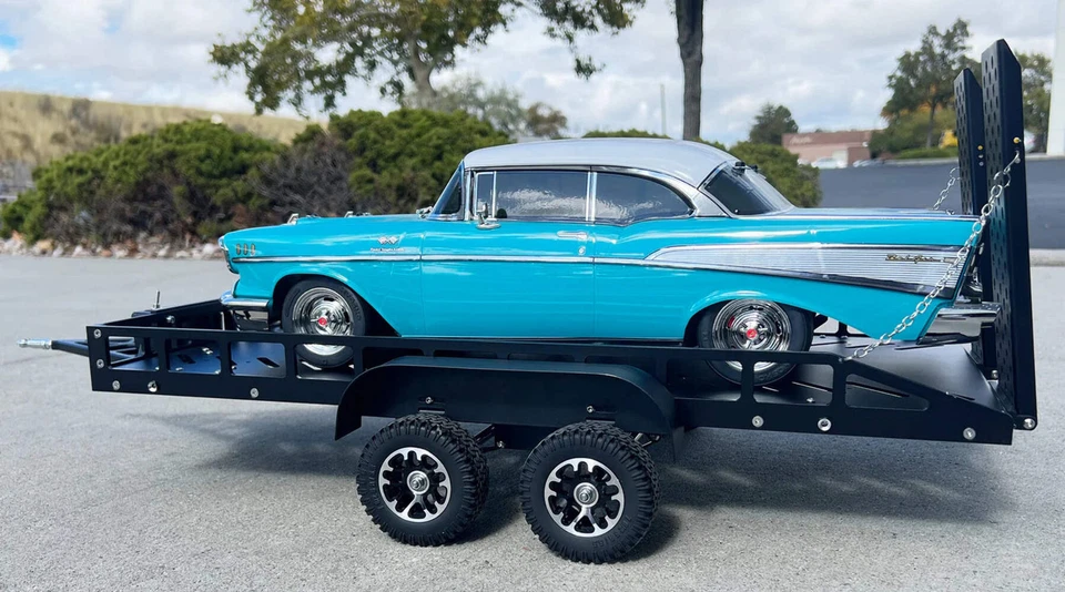 Bold RC 5000 1/10 Scale Full Metal Trailer with LED Lights (Black) - Image 4 of 4