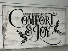Comfort & Joy Christmas Sign