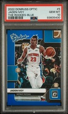 2022 PANINI DONRUSS OPTIC THE ROOKIES BLUE #5 JADEN IVEY 34/49 PSA 10
