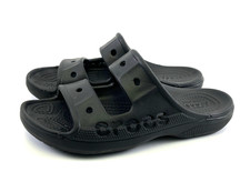 Crocs Baya Slide Sandal Black Double Strap Slip On 207627 Comfort Womens 7