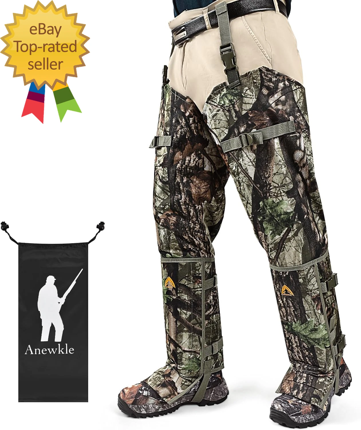 Waterproof Snake Chaps for Hunting Snake Bite Protection Gear Adjustable Size