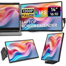 Laptop Screen Extender, 14 FHD 1200P IPS External Portable Monitor for Laptop...