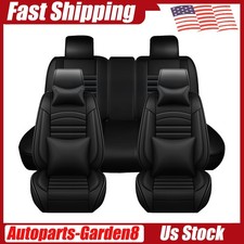 Front Rear Full Set Cushion Protector For Nissan Luxury Leather Car Seat Covers