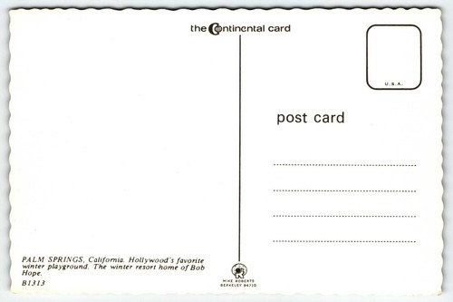 Postcard Home of Bob Hope Palm Springs California CA UNP - Picture 2 of 2