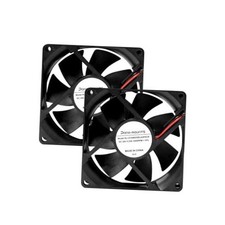DC 80mm 2Pin Exhaust Muffin Cooling Fan 3500RPM 2-Pack 80x25mm 24V