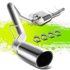 4" METALLIC ROUND TIP CATBACK EXHAUST FOR 07-13 SILVERADO/SIERRA 1500 SHORT BED